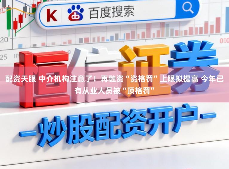 配资天眼 中介机构注意了!再融资“资格罚”上限拟提高 今年已有从业人员被“顶格罚”