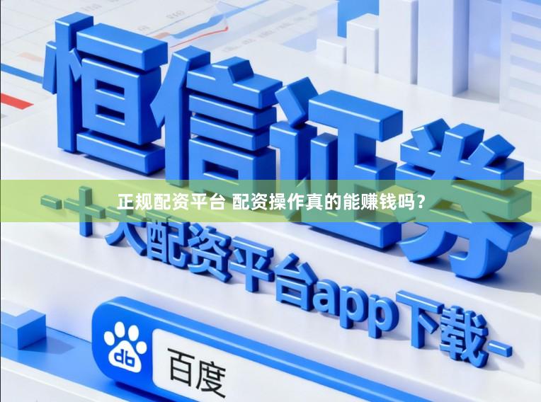 正规配资平台 配资操作真的能赚钱吗？